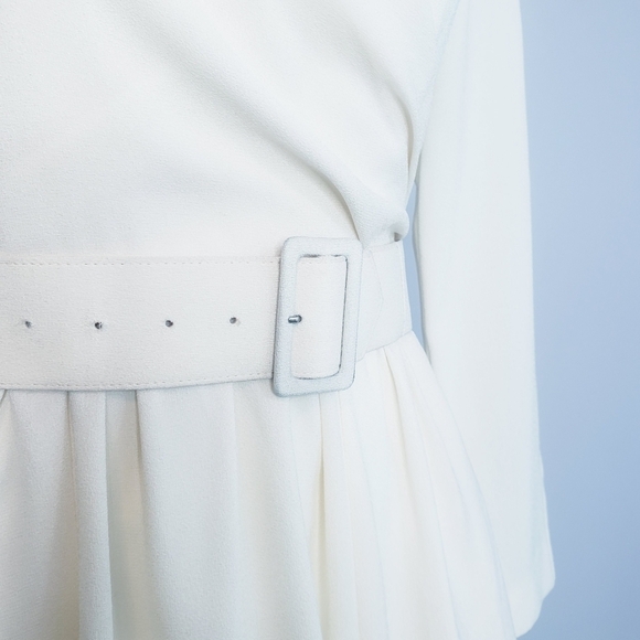 *Last Chance* Vintage NWT Albert Nipon A-Line Midi Dress Modest Ivory 2P - Picture 4 of 13